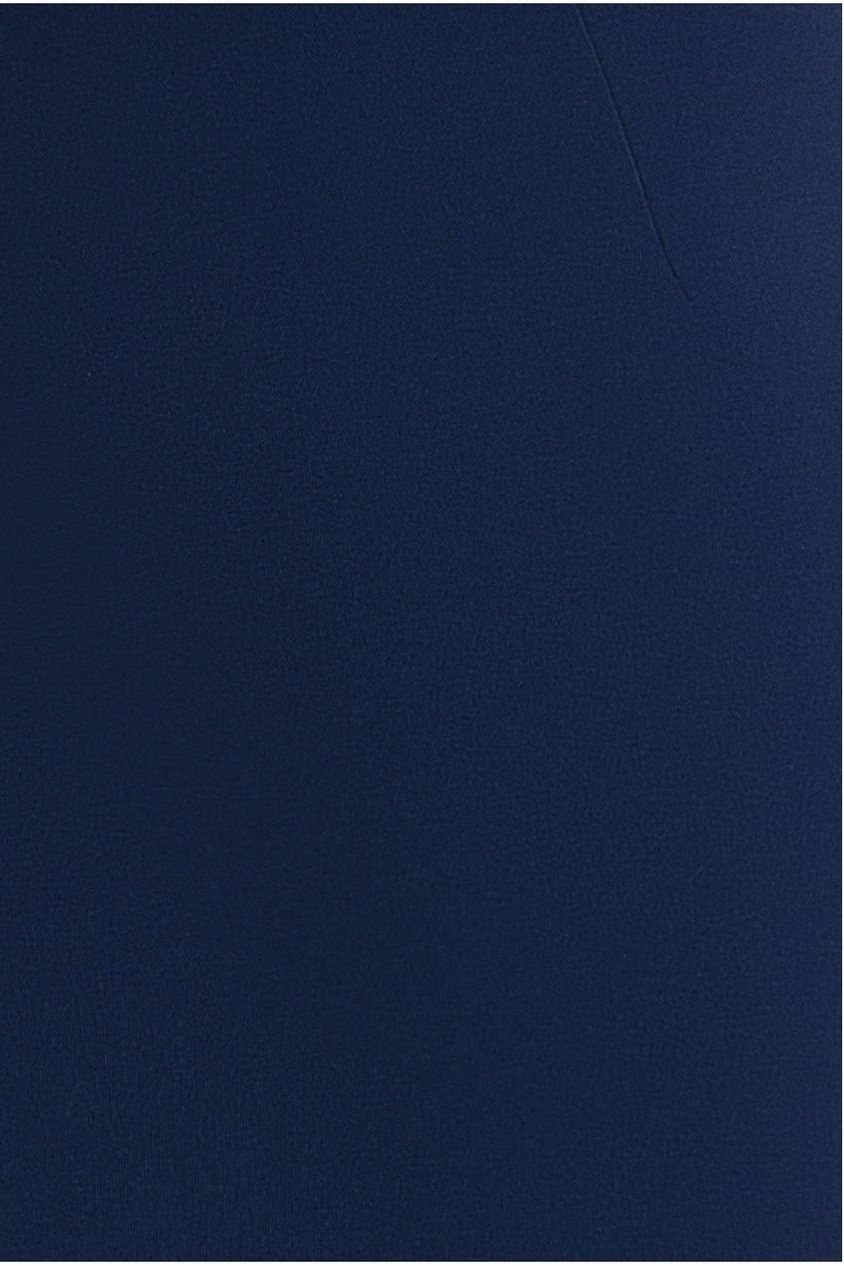 Off Shoulder Back Satin Bow Scuba Mini Dress - Navy Blue DR4713