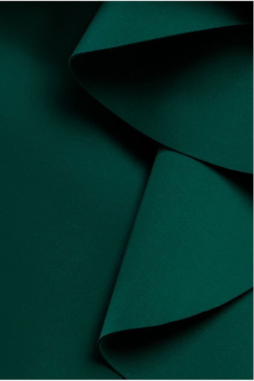 Boobtube Peplum  Waterfall Frill Maxi Dress - Emerald Green DR4738