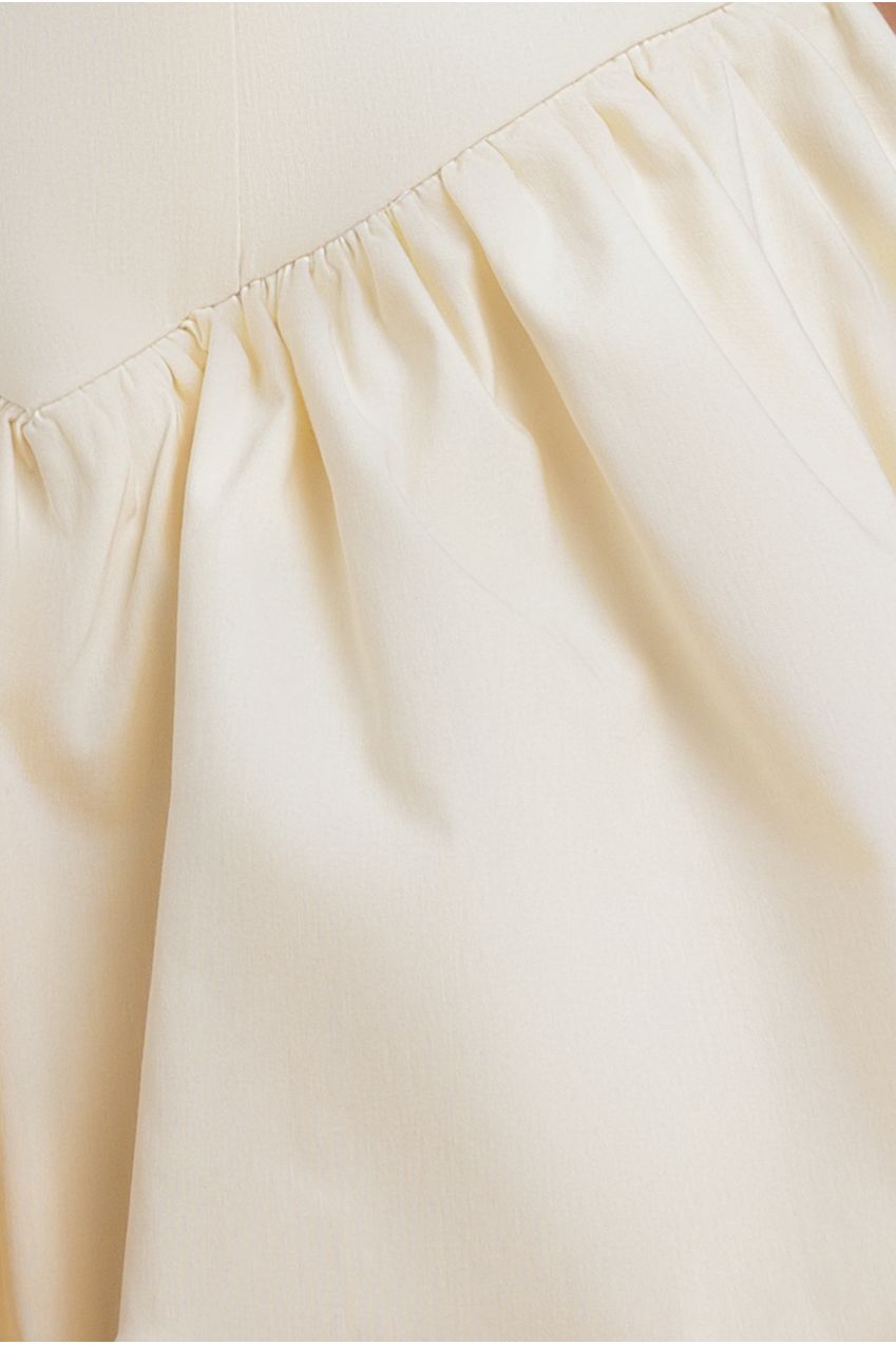 Bardot Babydoll Corset Mini Dress - Cream DR4740