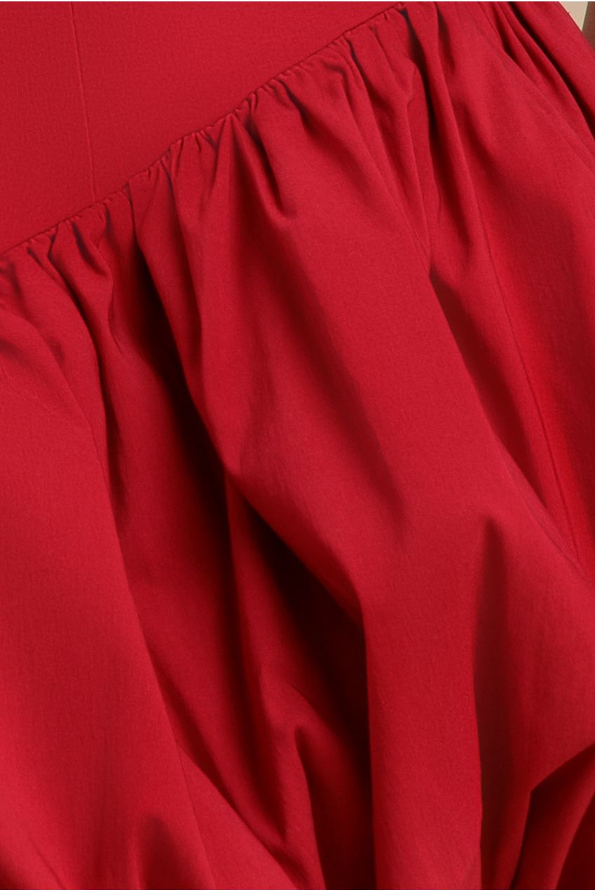 Bardot Babydoll Corset Mini Dress - Red DR4740