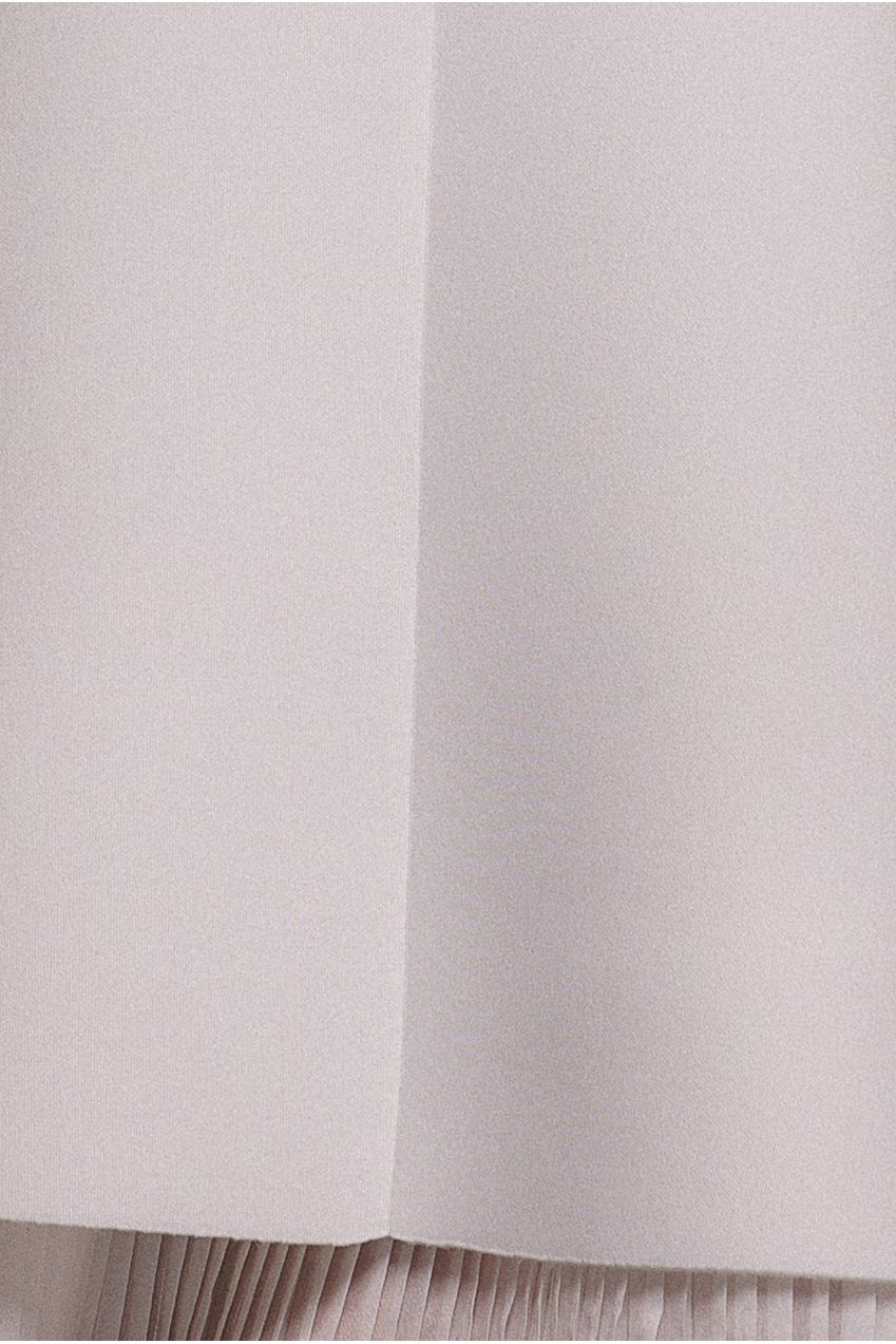 Organza Frill Bow Back Halter Mini Dress - Cream DR4744