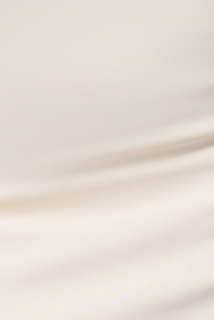 Halter Neck Puff Hem Mermaid Midaxi Dress - Cream DR4747