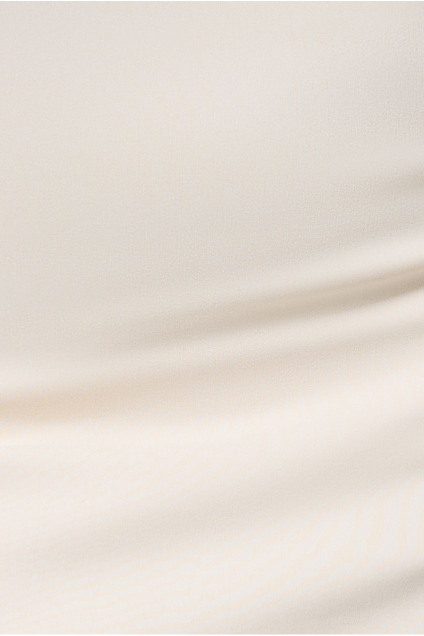 Halter Neck Puff Hem Mermaid Midaxi Dress - Cream DR4747