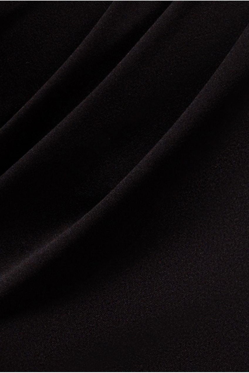 Petal Bow Sleeve Frill Maxi Dress - Black DR4767