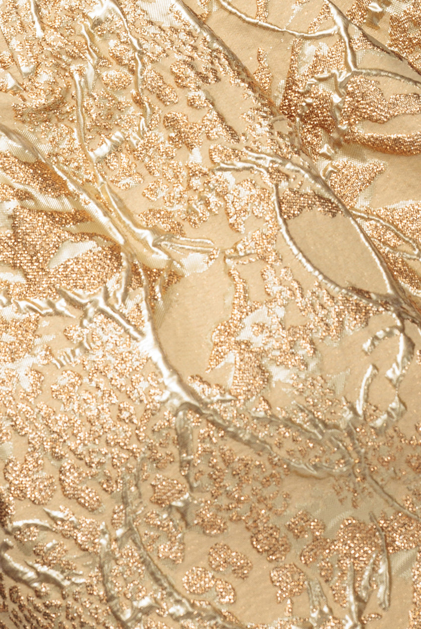 Corset Balloon Skirt Lace Up Back Mini Dress - Gold DR4778