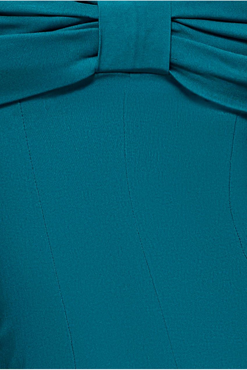 Bardot Bow Neck Maxi Dress - Emerald Green DR4809