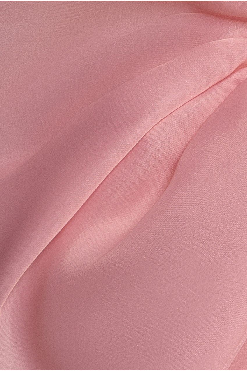 Organza Bow One Shoulder Scuba Crepe Maxi Dress - Blush Pink DR4812