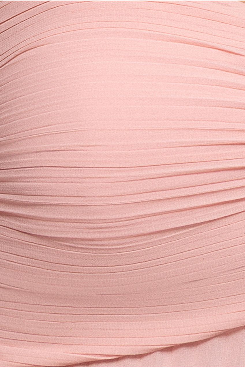Sleeveless Pleated Chiffon Multiway Scarf Maxi Dress - Blush Pink DR4829