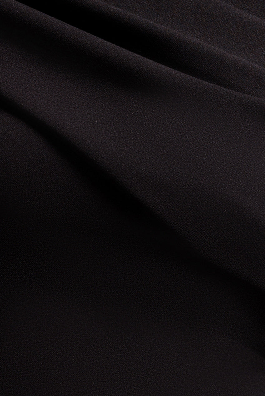 Sash One Shoulder Bardot Maxi Dress - Black DR4830