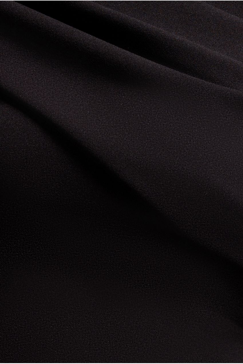 Sash One Shoulder Bardot Maxi Dress - Black DR4830