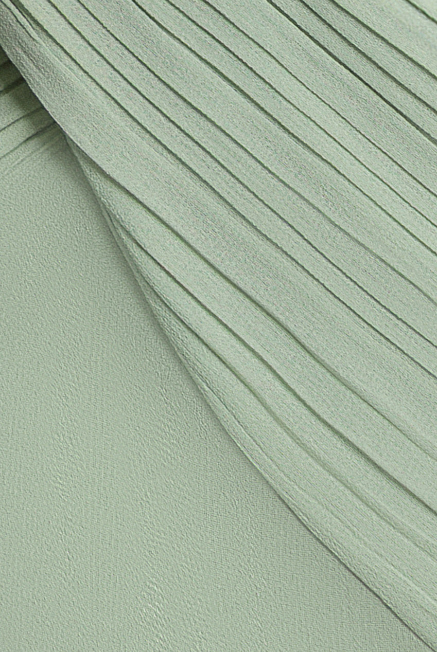 Cross Front Scarf Back Chiffon Mermaid Maxi Dress - Sage Green DR4831