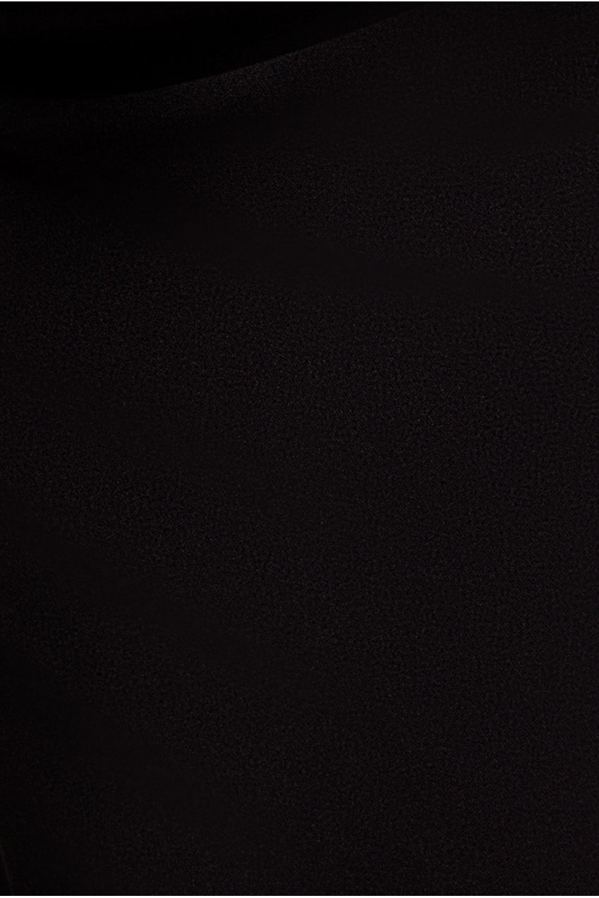 Petal Bow Sleeve Frill Midi Dress - Black DR4870