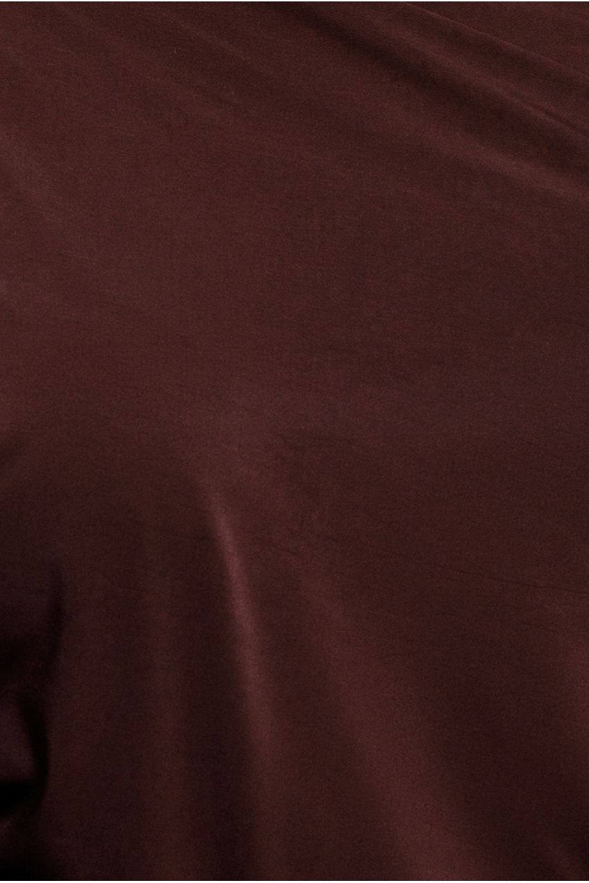 Bat Wing Elasticated Side Gather Maxi Dress - Brown DR4889