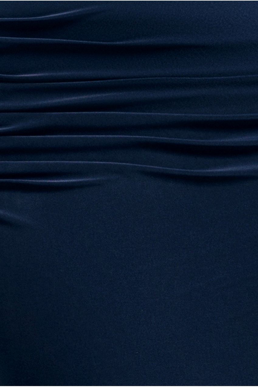 Bat Wing Elasticated Side Gather Maxi Dress - Navy Blue DR4889