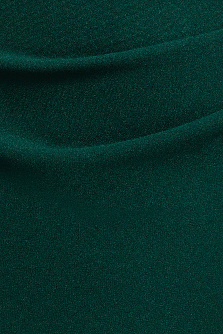 Cape Sleeve Detail Front Tie Maxi Dress - Emerald Green DR4908