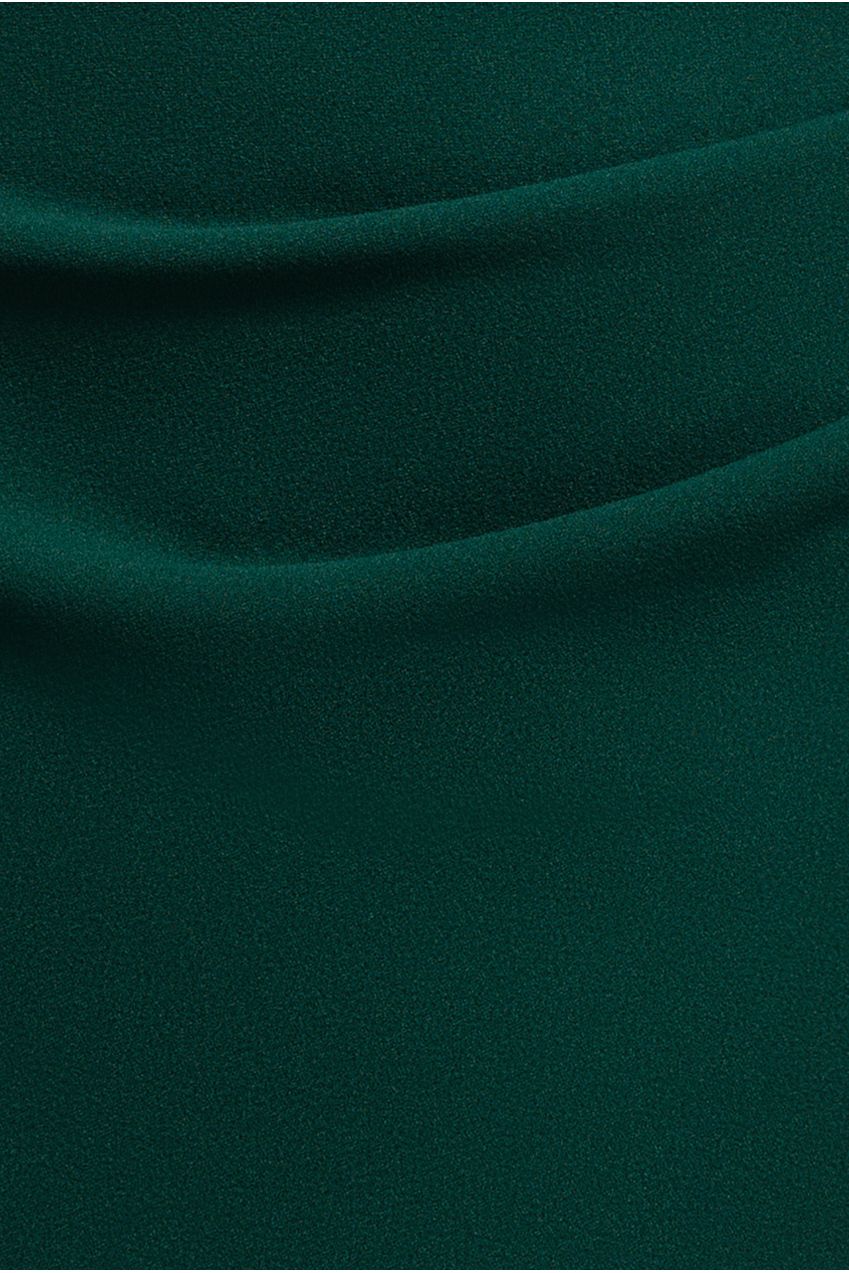 Cape Sleeve Detail Front Tie Maxi Dress - Emerald Green DR4908