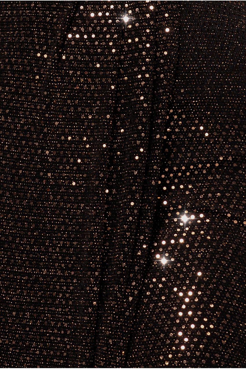 Sequin Glitter Lurex Long Sleeve Wrap Maxi Dress - Rose Gold DR4917