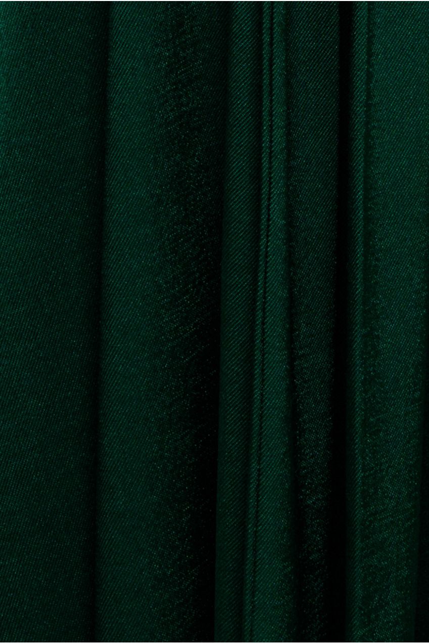 Satin Square Neck Bishop Sleeve A Line Maxi Dress - Emerald Green DR4919BR