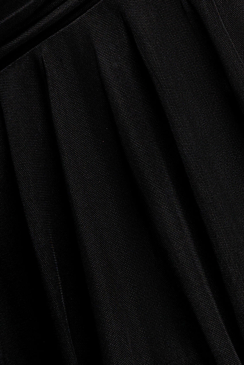 One Off Shoulder Asymmetric Midi Dress - Black DR4923