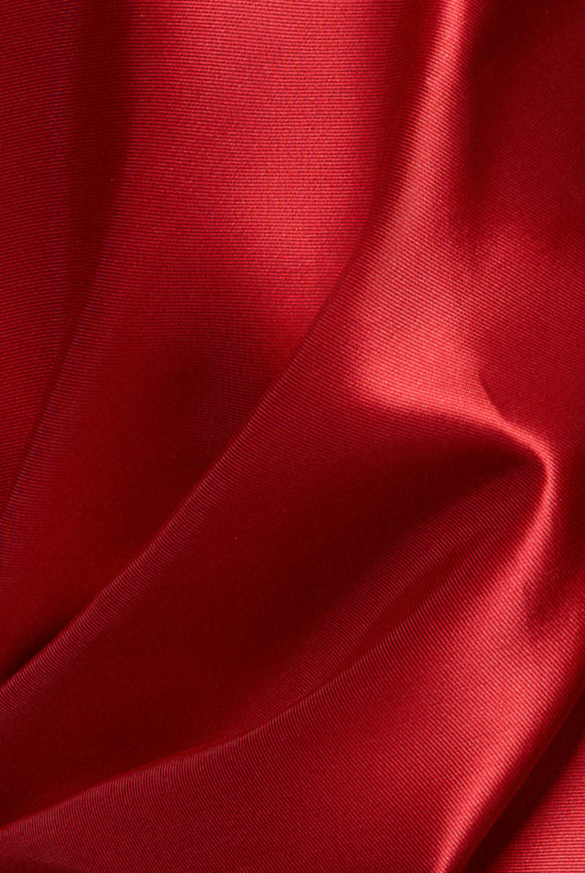 Off Shoulder Back Satin Bow Wrap Crepe Midi Dress - Red DR4939