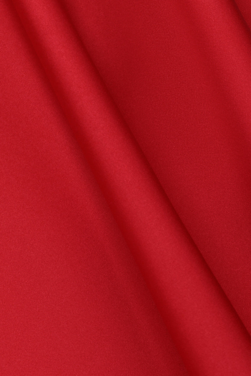 One Shoulder A Line Midi Dress - Red DR4949