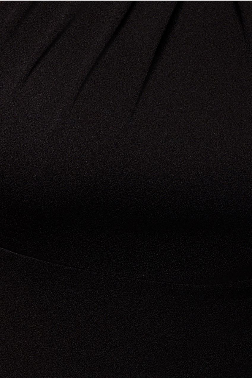Satin Multi-Tie Halterneck Maxi Dress - Black DR4973QZ