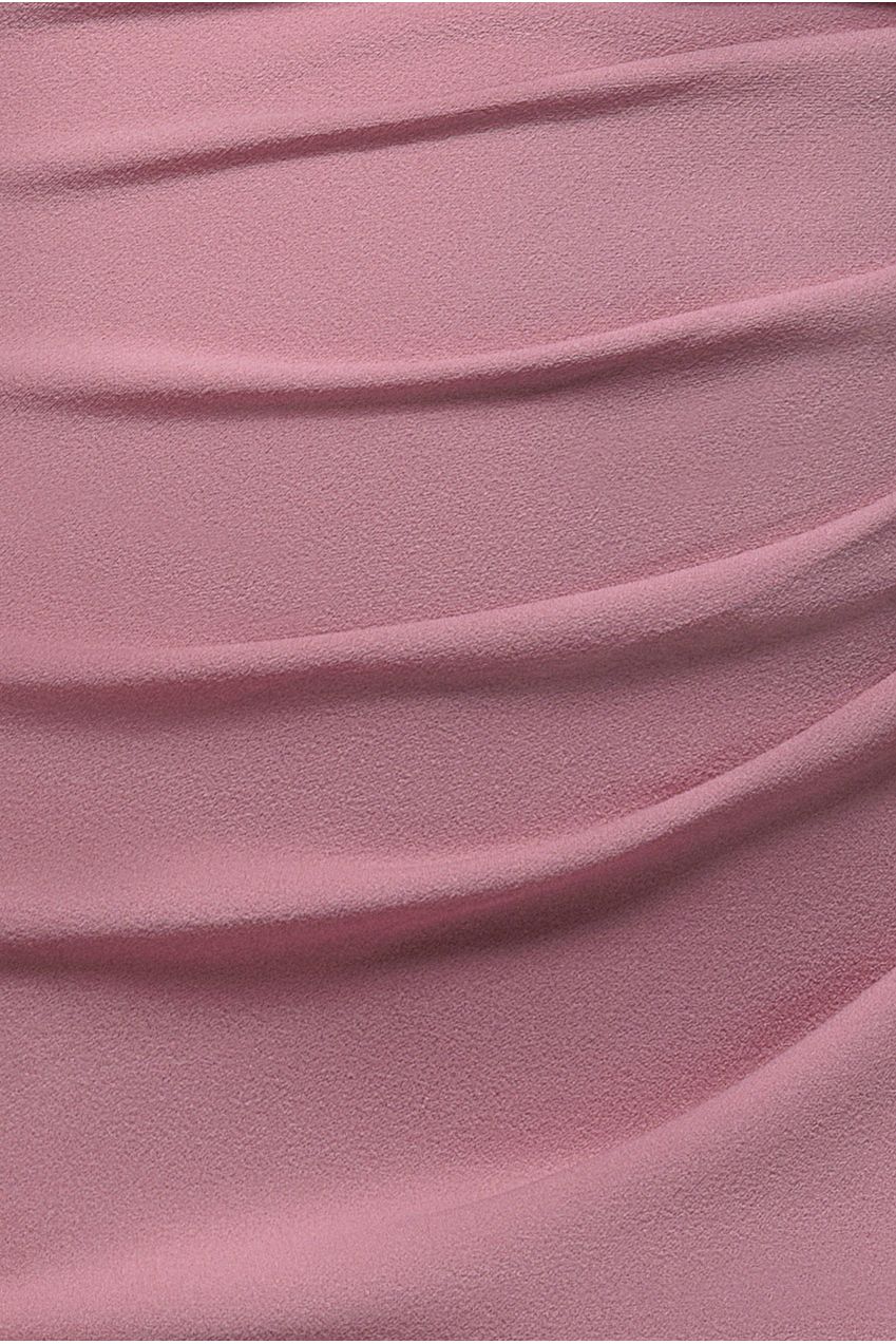Lurex Pleated Bardot One Shoulder Cape Maxi Dress - Blush Pink DR4984QZ