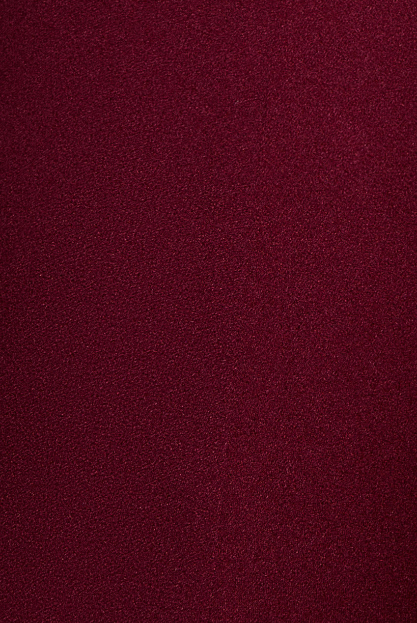 One Shoulder Velvet Satin Bow Cape Maxi Dress - Burgundy DR5021