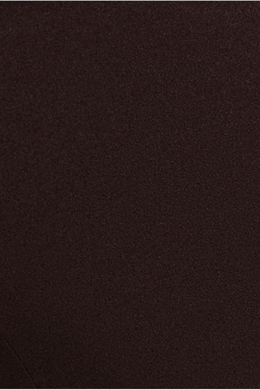 Scuba & Soft Satin Halterneck Midi Dress With Back Sash - Brown DR5022