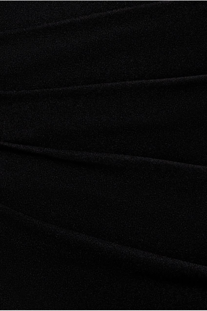 One Shoulder Cape Sleeve Maxi Dress - Black DR5041