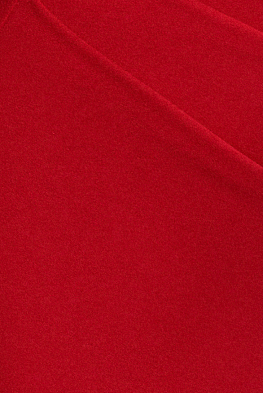 One Shoulder Cape Sleeve Maxi Dress - Red DR5041