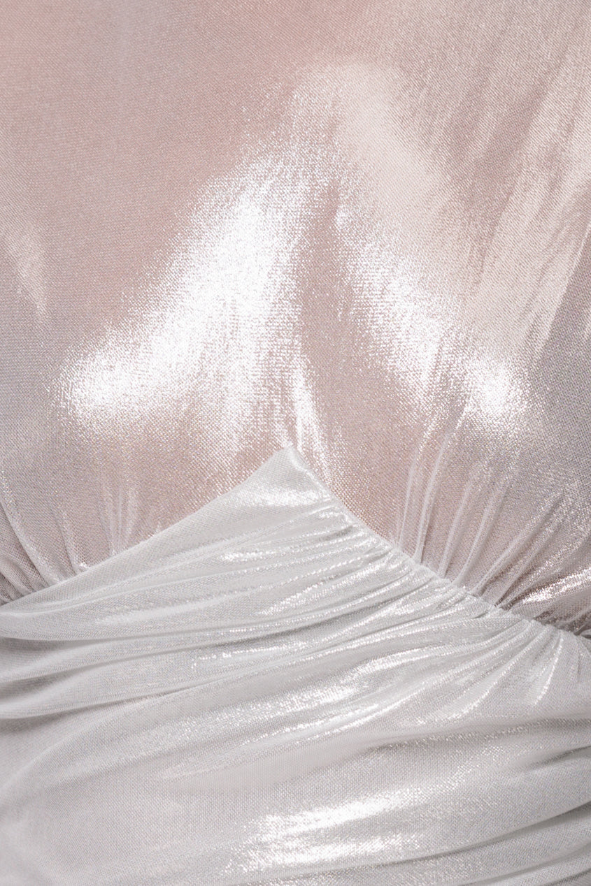 Gravity Defying Naked Maxi Dress - Silver DR5051