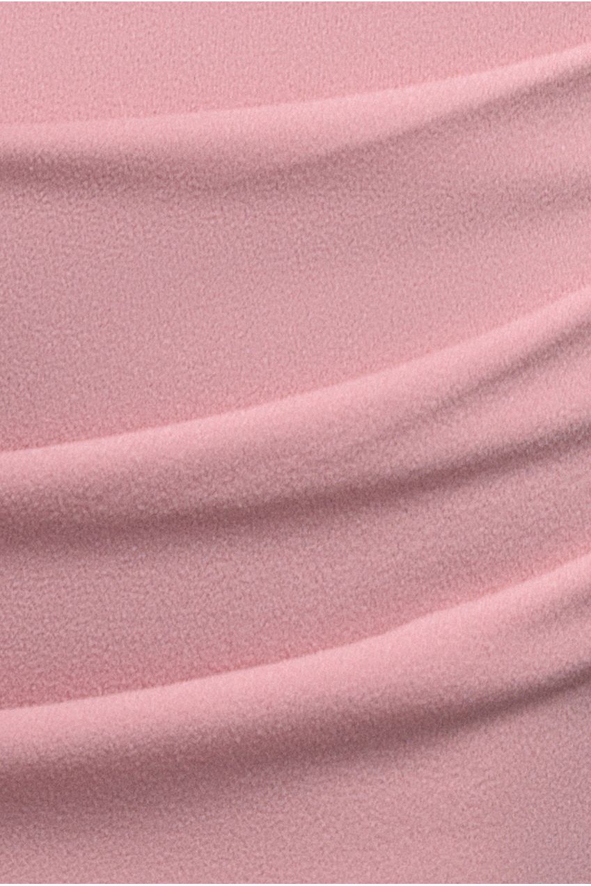 Off The Shoulder Satin Bow Neck Maxi Dress - Blush Pink DR5073