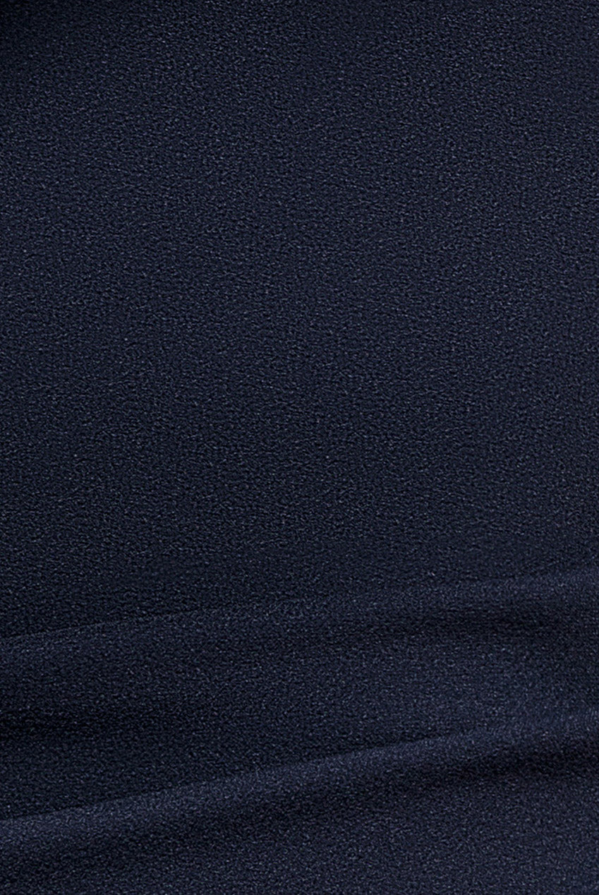 Off The Shoulder Satin Bow Neck Maxi Dress - Navy Blue DR5073