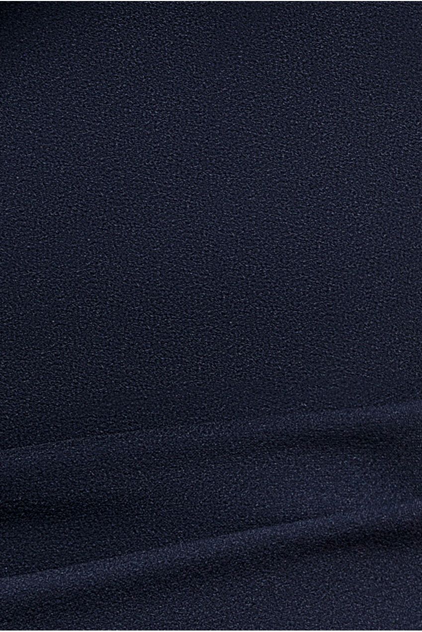 Off The Shoulder Satin Bow Neck Maxi Dress - Navy Blue DR5073