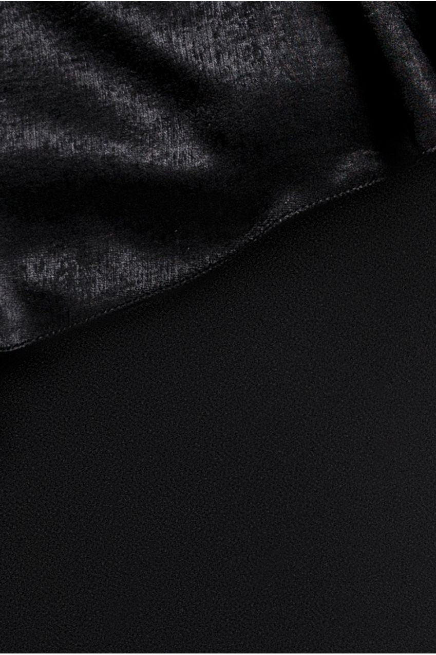 Goddiva Scoop Neck Soft Satin Cape Sleeve Maxi Dress - Black DR5074