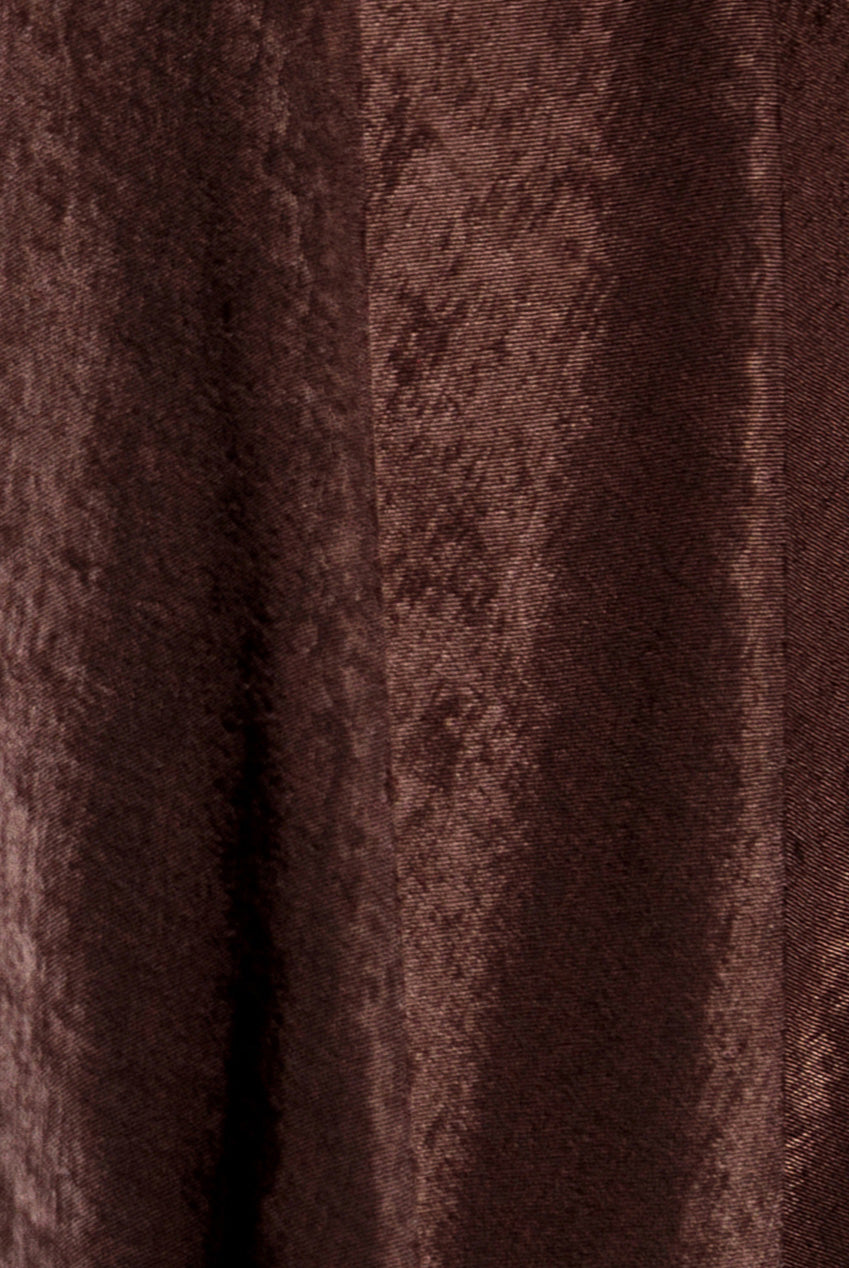 Scoop Neck Cape Sleeve Maxi Dress - Brown DR5074