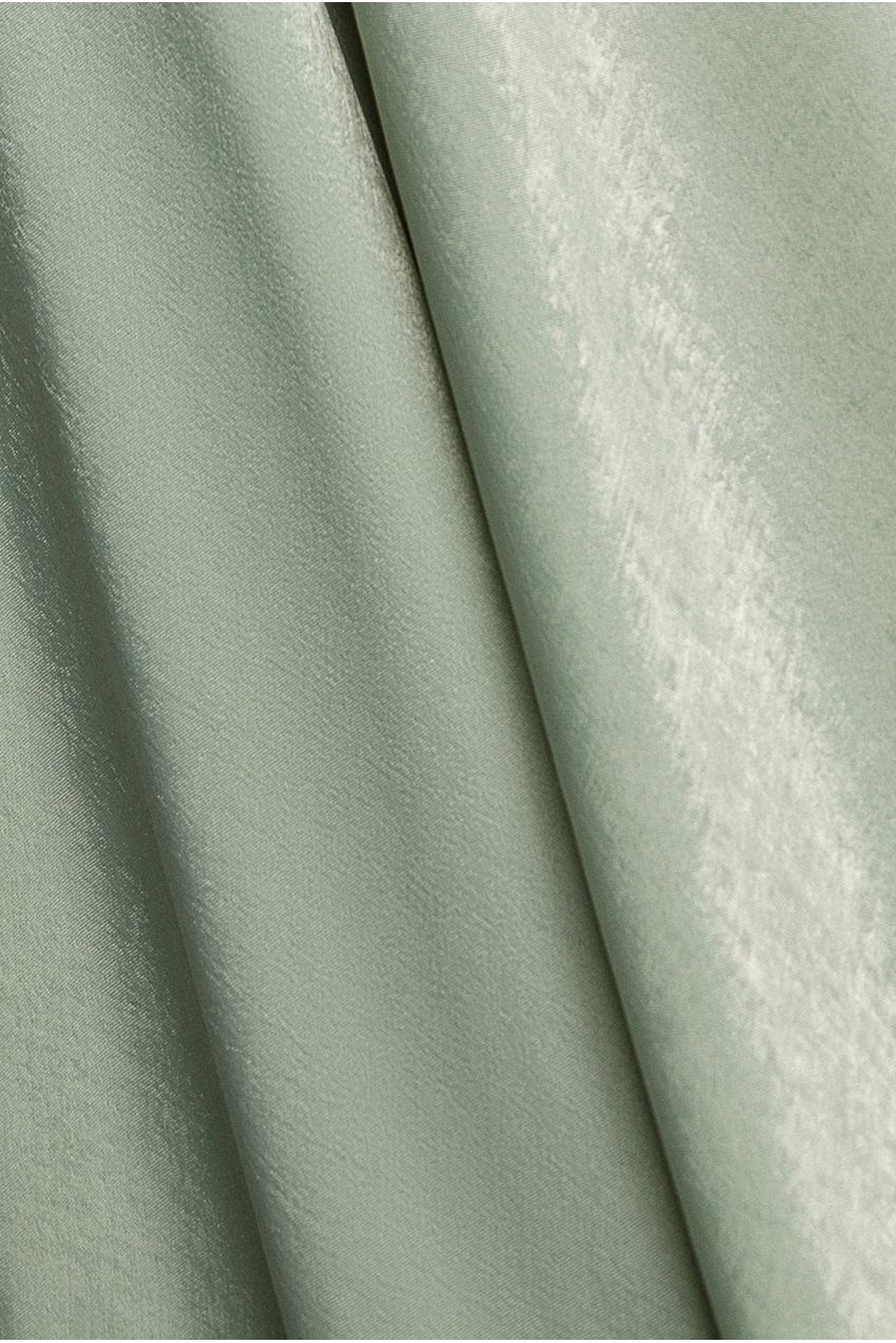 Goddiva Scoop Neck Soft Satin Cape Sleeve Maxi Dress - Sage Green DR5074