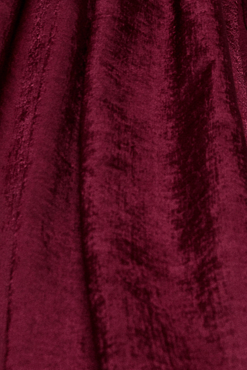 Off Shoulder Velvet Satin Wings Cape Maxi Dress - Burgundy DR5079