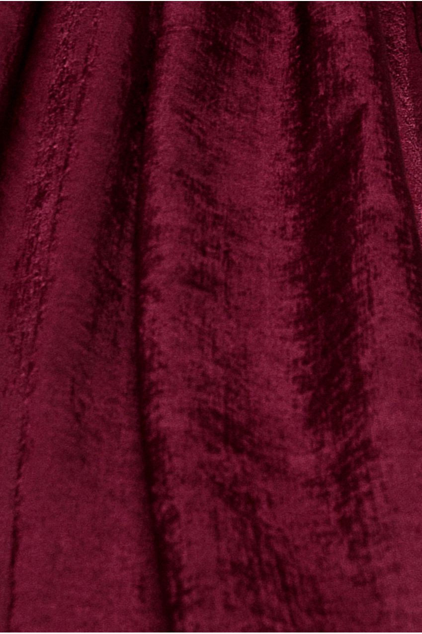 Off Shoulder Soft Satin Wing Cape Maxi Dress - Burgundy DR5079