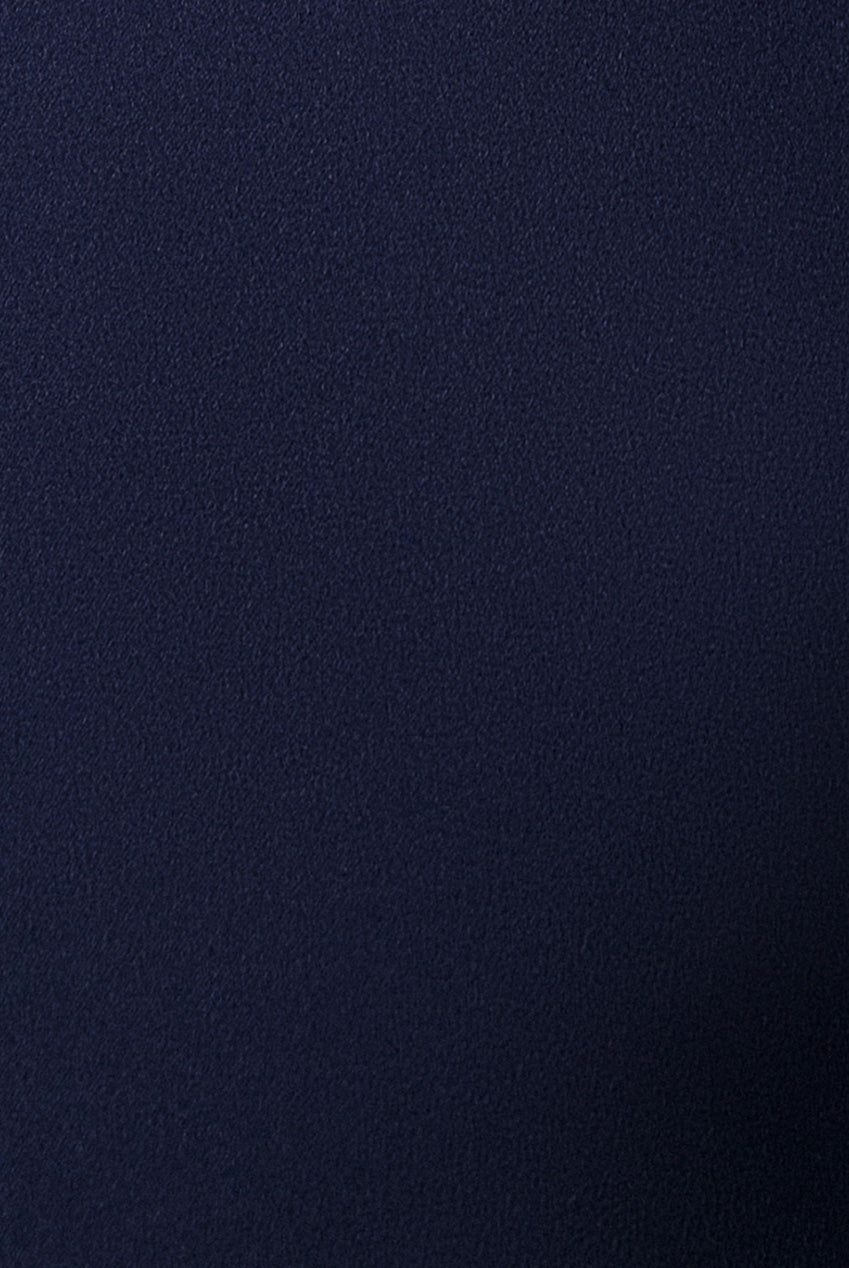 Off Shoulder Velvet Satin Wings Cape Maxi Dress - Navy Blue DR5079