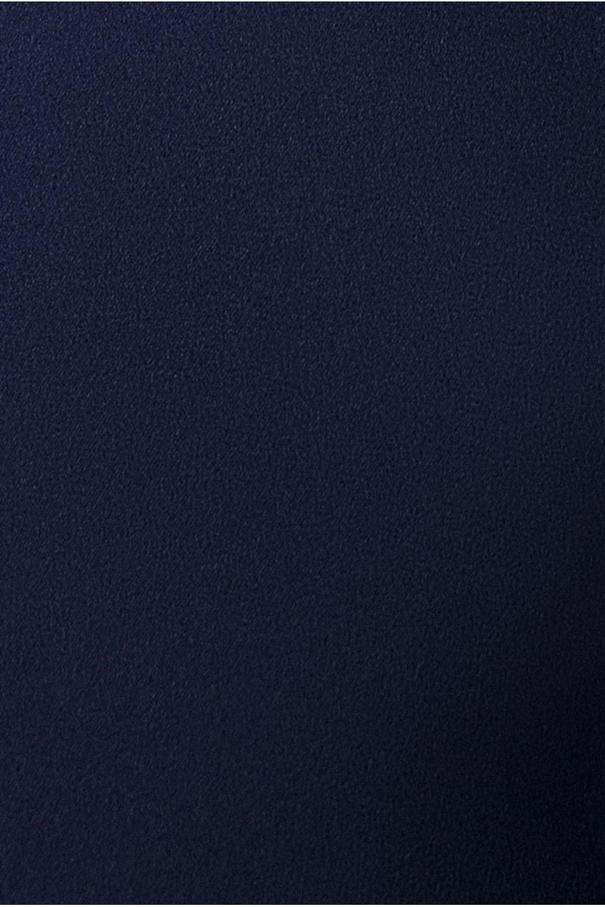 Off Shoulder Soft Satin Wing Cape Maxi Dress - Navy Blue DR5079