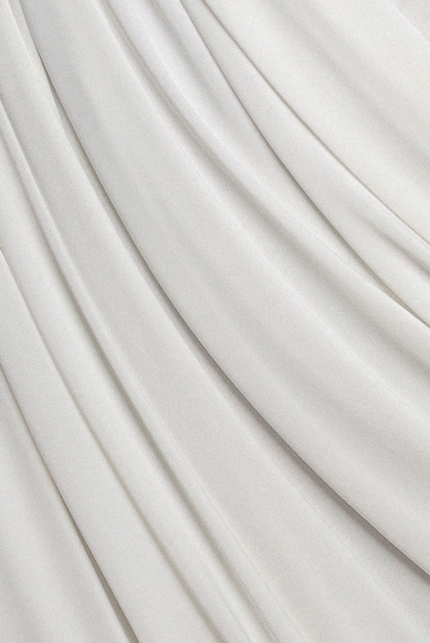 Draped Long Sleeve Maxi Odyssey-Inspired Greek Goddess Halloween Costume - White DR5087-HAL
