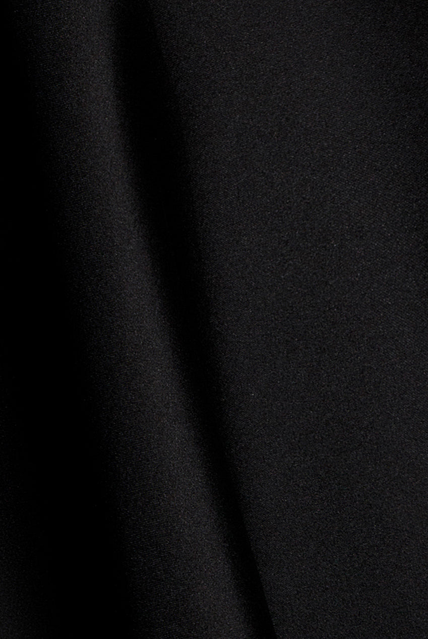 Bardot Plunge Neck Bow Sleeve A Line Midi Dress - Black DR5124