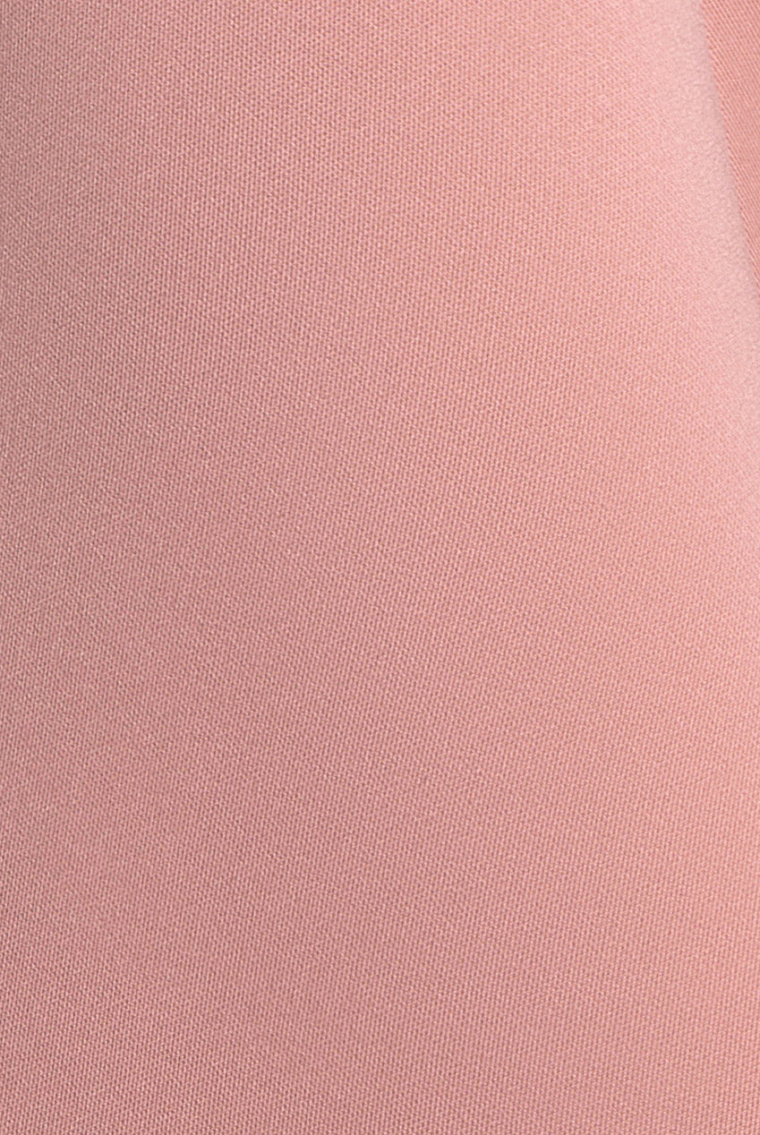 Bardot Plunge Neck Bow Sleeve Skater Mini Dress - Blush Pink DR5125