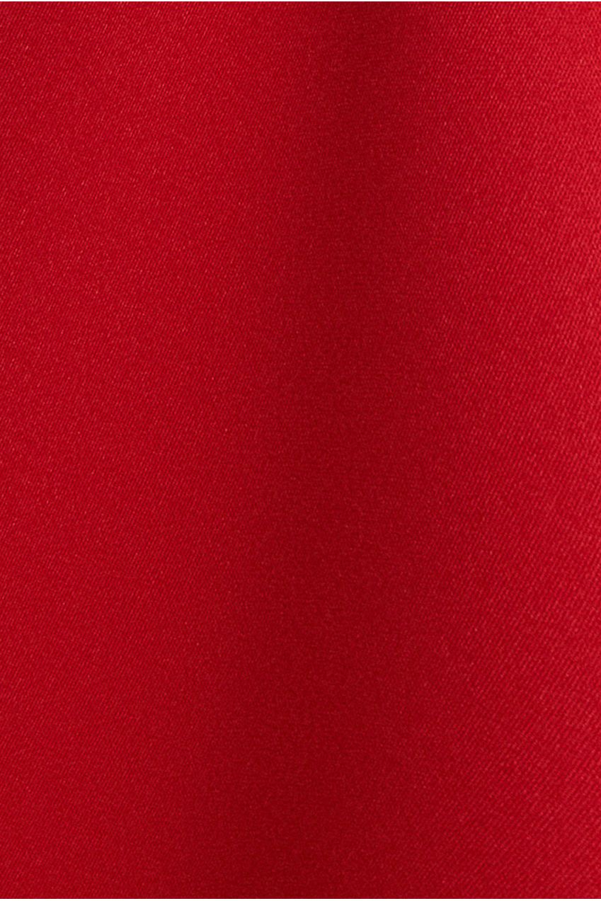 Bardot Plunge Neck Bow Sleeve Skater Mini Dress - Red DR5125