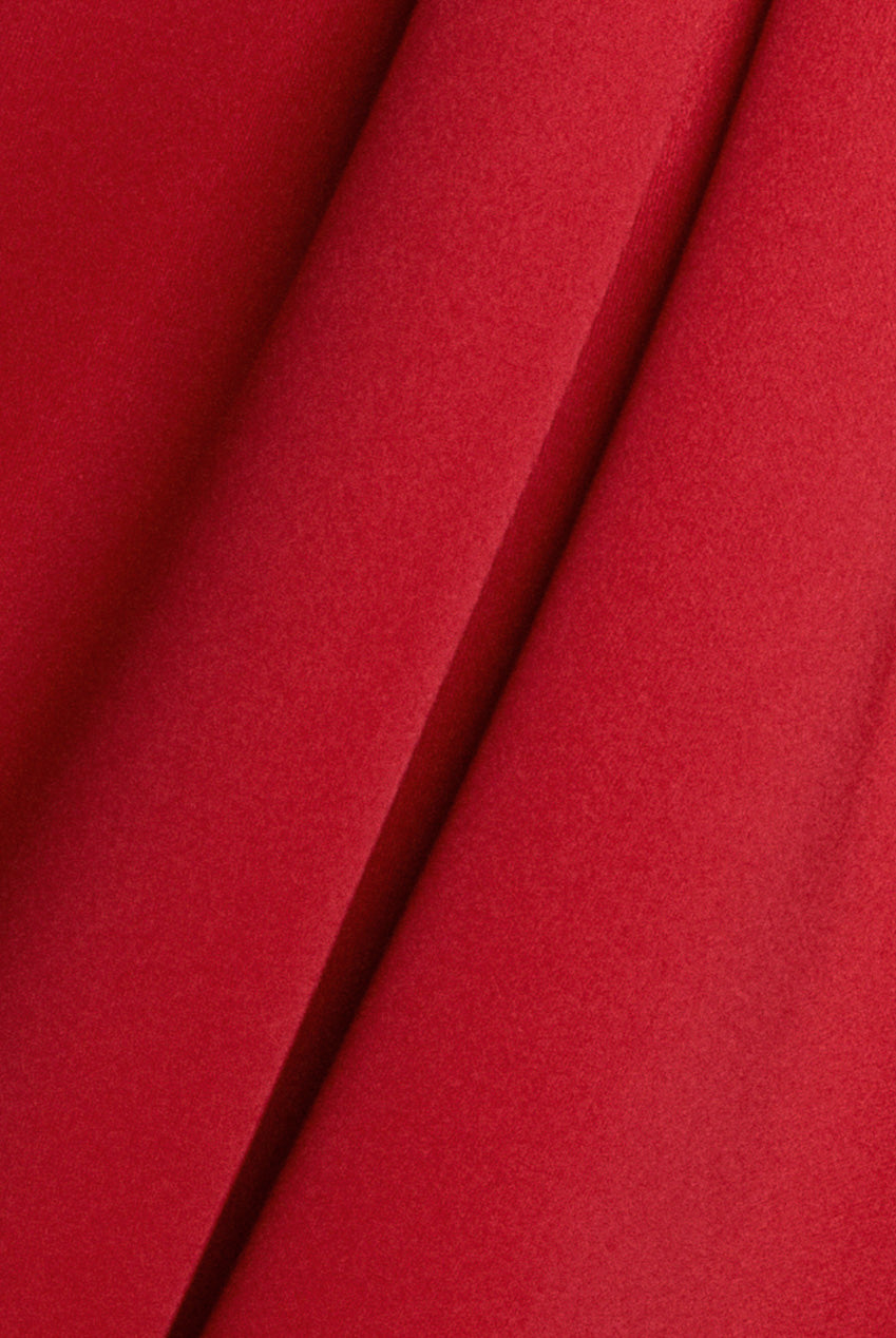 Corset Fit And Flare Halter Neck Midi Dress - Red DR5134