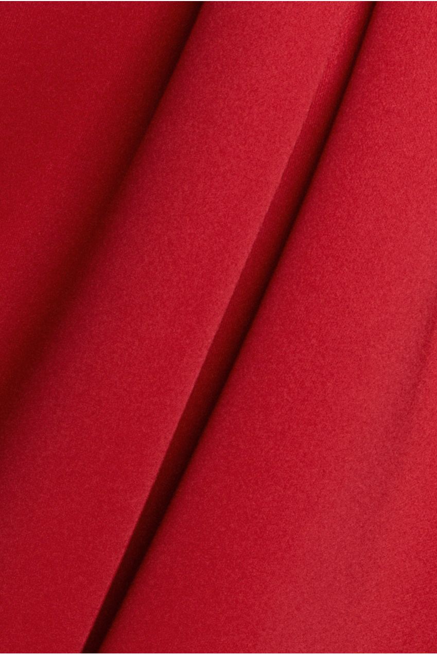 Corset Fit And Flare Halter Neck Midi Dress - Red DR5134