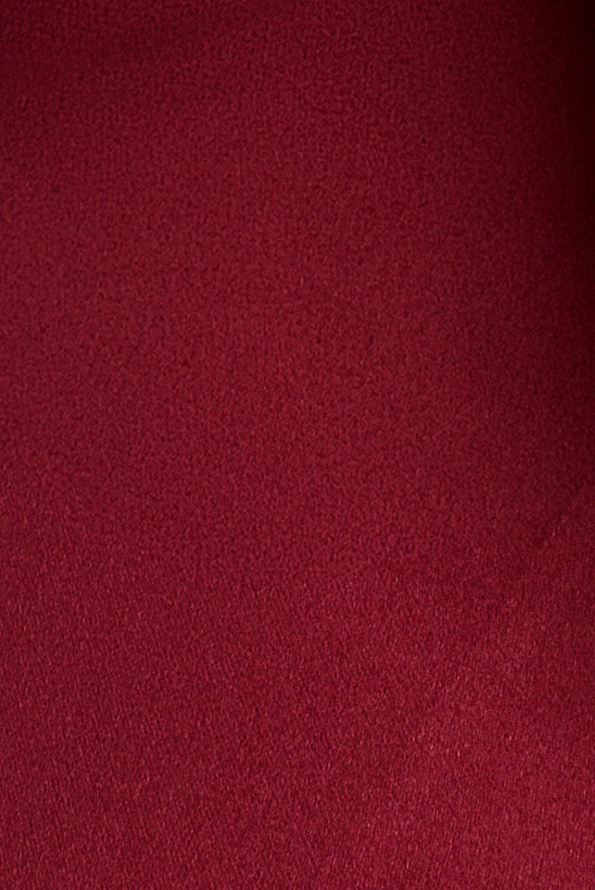 Halterneck Cowl Neck Backless Scuba Crepe Maxi Dress - Burgundy DR5148
