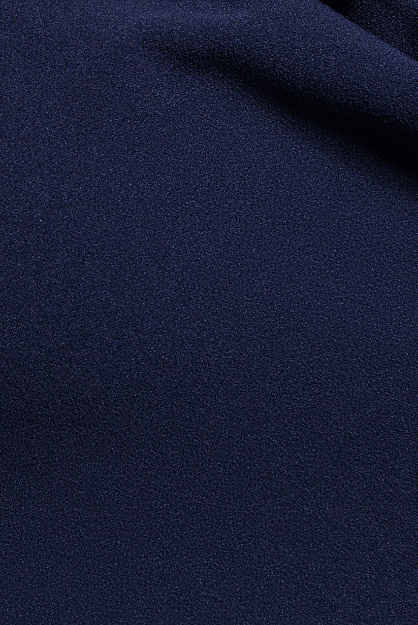 Halterneck Cowl Neck Backless Scuba Crepe Maxi Dress - Navy Blue DR5148